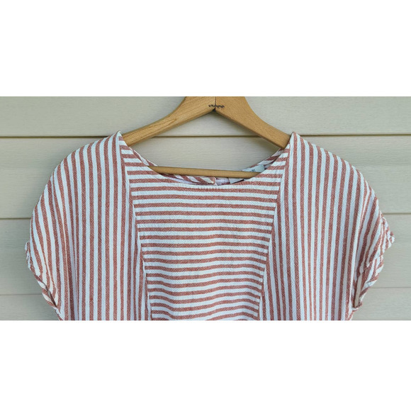 Madewell Stripe-Play Button-Back Tee Dress Size Small - Picture 4 of 7